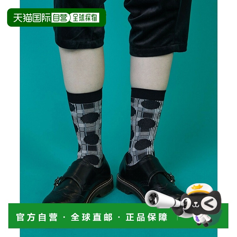 1h可退 日本直邮FRAPBOIS 男女同款 检查格纹波点中筒袜 B1554ZEC