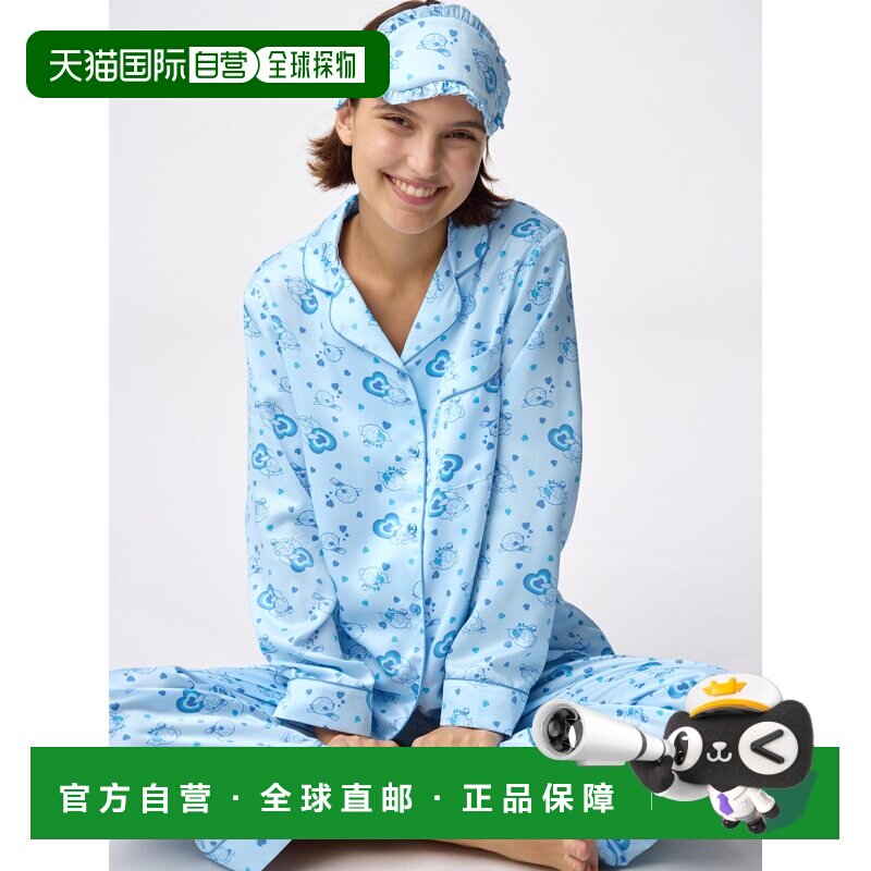 自营 日潮跑腿GU极优 缎面睡衣长袖和裤子飞天小女警 358202