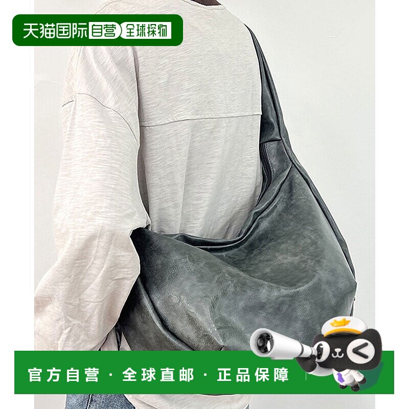 日本直邮florge 大容量轻便皮革质感简约半月形单肩包 FL8218AW00