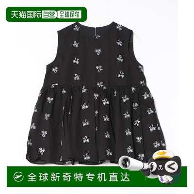 1h可退 日本直邮tocco closet 女士迷你花卉刺绣收腰上衣 2851981