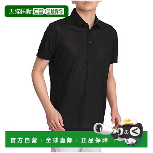 【日本直邮】Mizuno美津浓高尔夫短袖POLO衫男式2XL黑 52MA1012