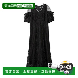 日系甜美穿搭 亮片编织V领蕾丝连衣裙 1h可退 日本直邮SNIDEL