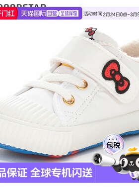 日本直邮Moonstar 儿童婴儿鞋 CARROT CR B40KTG 白色 Hello Kitt