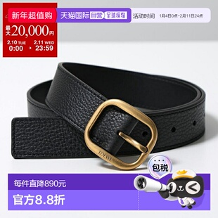 日本直邮LOEWE ROUNDED SOFT 皮带 E619Z26X53 女士真皮 1206/黑/