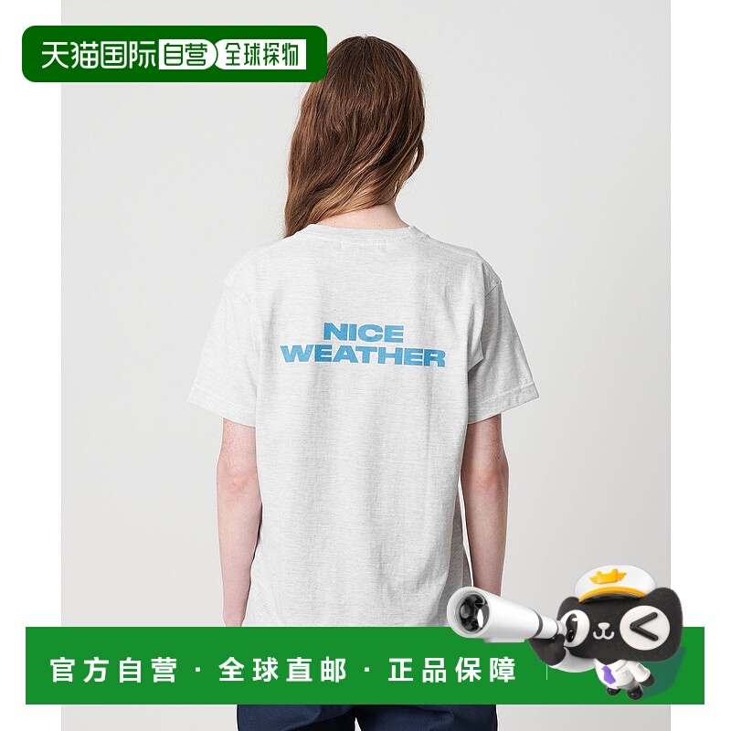 1h可退 日本直邮NICE WEATHER 女装 全棉宽松LOGO T恤 半袖上衣 9