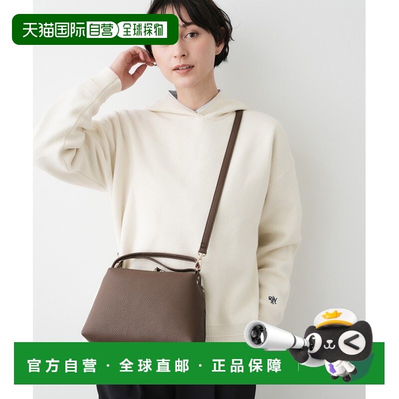 日本直邮Dessin 女装 2WAY皮革风格圆形单肩包 简约通勤 F5805001