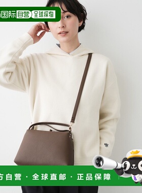 1h可退 日本直邮Dessin 女装 2WAY皮革风格圆形单肩包 简约通勤 F