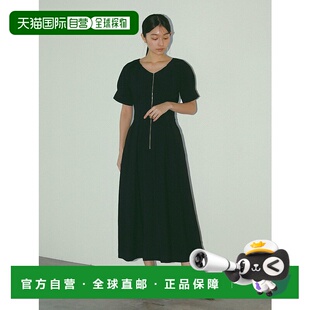 1h可退 日本直邮LAGUNAMOON女装显瘦设计感金属拉链腰褶半袖连衣