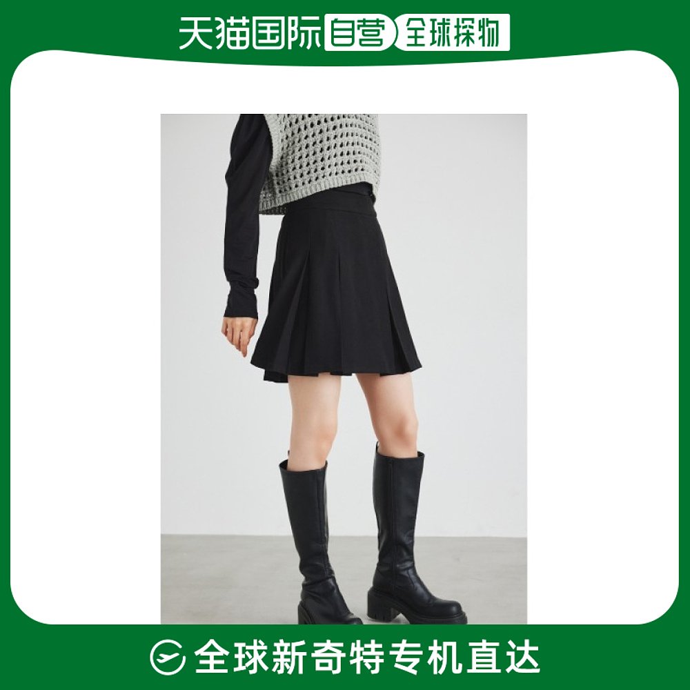 日本直邮rienda 女士高腰短裤 箱型褶皱设计 优雅时尚 春夏季节潮