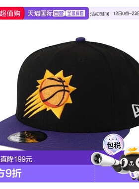 日本直邮NEW ERA 9FIFTY 菲尼克斯太阳队帽 13704982 黑色带紫色