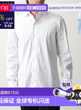 日本直邮Finamore MILANO 衬衫 C0643 男士纯棉府绸修身正装衬衫