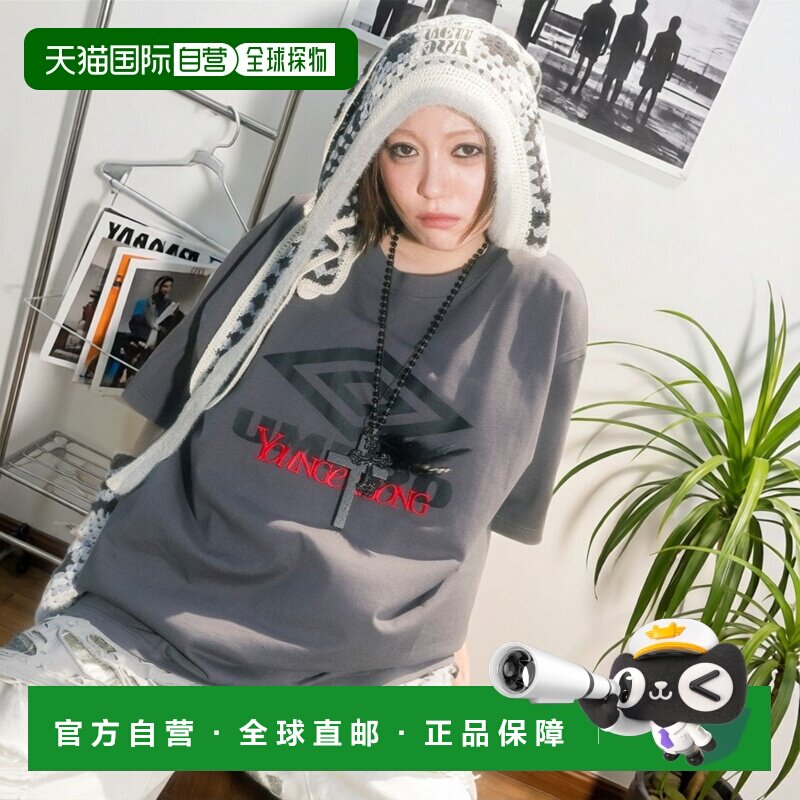日本直邮UMBRO 男女同款 半袖T恤 Younger Song联名 MRYS-T002 迷 - 实物图