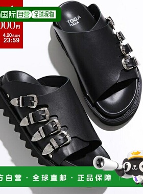 日本直邮TOGA PULLA Toga Pulla 凉鞋 AJ1304 女款皮革带扣凉鞋