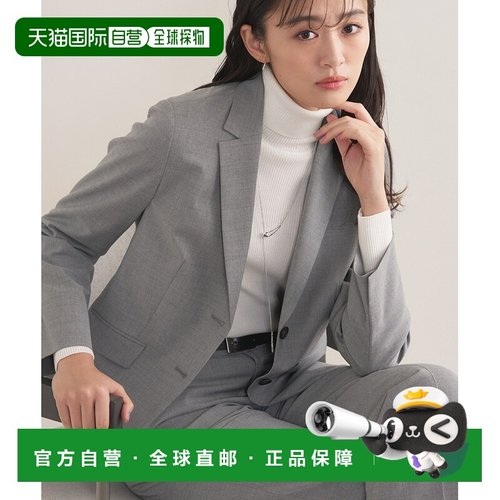 1h可退 日本直邮INDIVI 女装 人字纹西装外套 半贴里修身设计 127