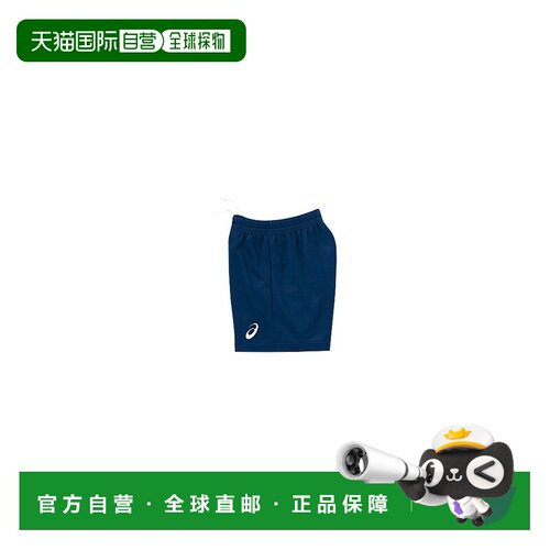 日本直邮ASICS Logo中腰三分休闲短裤 女款 藏青色亚瑟士紧身裤