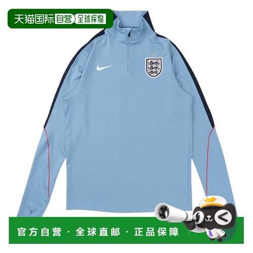 日本直邮Nike England Strike 英格兰徽标刺绣修身长袖足球衣 男