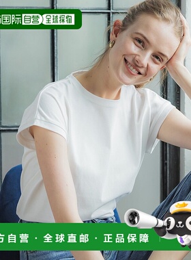 日本直邮coca 美国棉法式袖U领T恤 [CO4289EW11975]内搭短袖