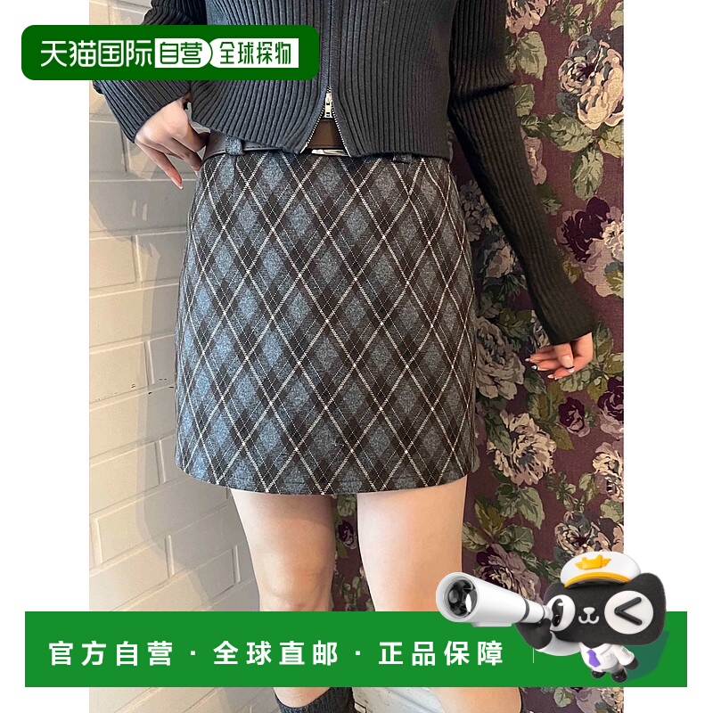 1h可退 日本直邮PHILLY 女装 阿格莱纹 裙带迷你裙 PWC25AW066