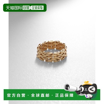 日潮跑腿COCOSHNIK 18K金皮带链条5排指环12戒指