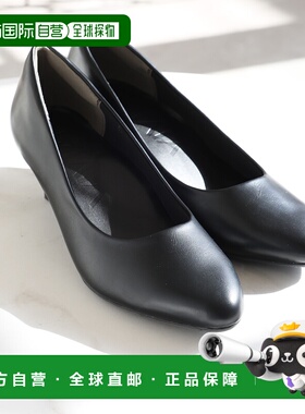 日本直邮VIVIAN 杏仁头高跟鞋5cm鞋跟（黑色PU材质）单鞋一脚蹬