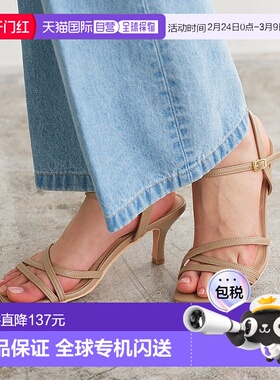 日本直邮marvelous by Pierrot 交叉带凉鞋 [P03531BW05350] 黑色