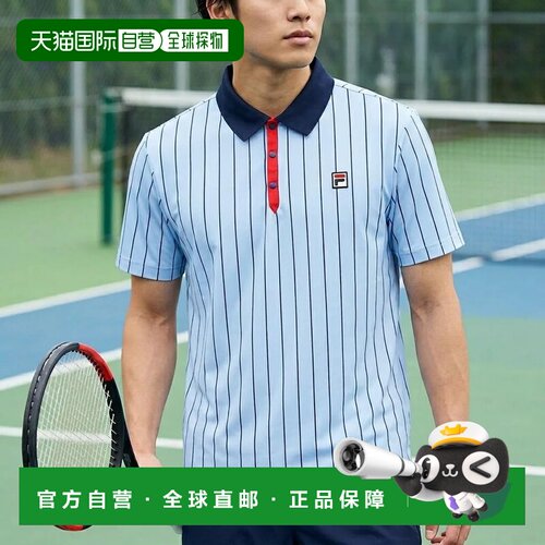日本直邮FILA 男士网球游戏Polo衫 SAX