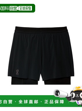 日潮跑腿ON昂跑 男士 5 Performance 2/1 运动短裤 Black XS 1mf1