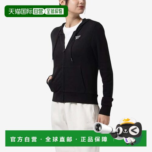 日本直邮Reebok 法式毛圈全拉链连帽衫 / RI SL 法式毛圈FZ（黑色