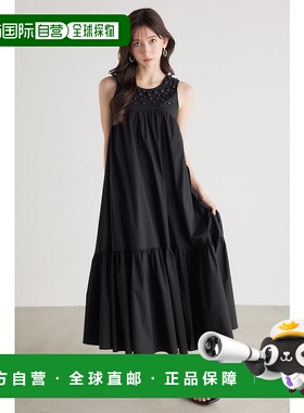 日本直邮Rienda 胸线视觉感蓬蓬连衣裙 [RI3465EW24896] 黄色长裙