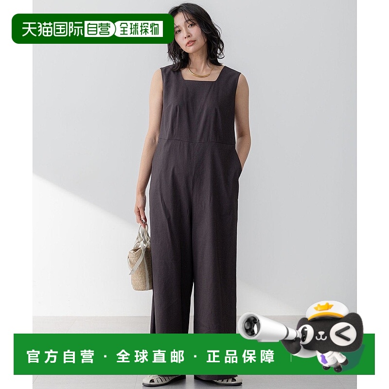日本直邮23区 亚麻粘胶弹力连身裙套装