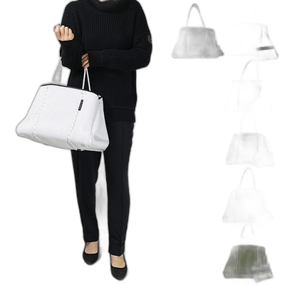 日本直邮STATE OF ESCAPE 女士手提包高光休闲 ESC HFBLK WHT-GRY