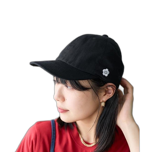 1h可退 日本直邮MARY QUANT×PUBLUX花朵刺绣帽子牛仔鸭舌帽休闲