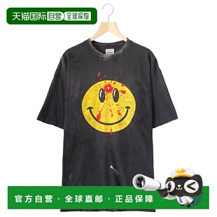 1h可退 日本直邮READYMADE 微笑印花复古风宽松短袖T恤 RECOBK000