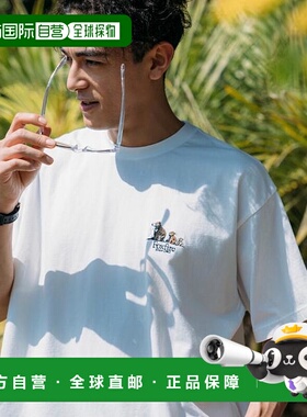 1h可退 日本直邮Foxfire 联名褪色加工刺绣标志短袖T恤牛仔裤