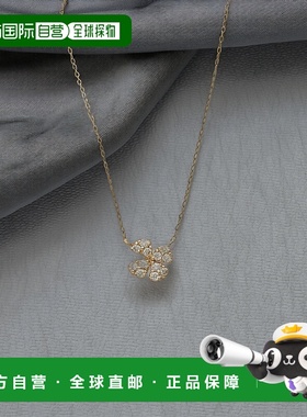 日本直邮日潮 agete 阿卡朵K10 钻石项链礼物吊坠四叶草饰品
