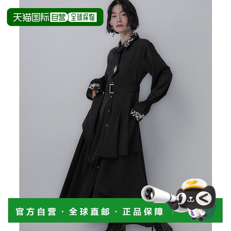 1h可退 日本直邮HARE 女装 花朵刺绣不对称荷叶边连衣裙 附腰带 6