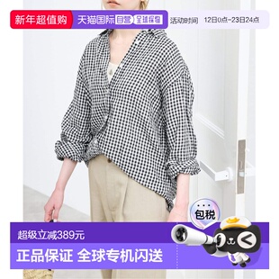 1h可退 日本直邮SLOBE IENA 女士亚麻棉质基础衬衫 2505091230211