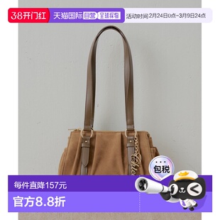 1h可退 日本直邮Chico 女装 立体贴褶设计 波士顿包 金色挂饰 CHZ