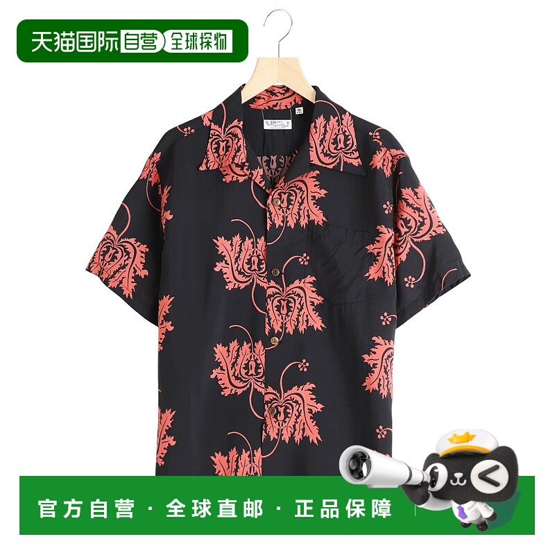 1h可退 日本直邮SUN SURF 男士珊瑚哈比斯卡斯花卉图案夏威夷衬衫