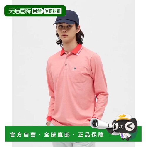日本直邮Munsingwear 防晒NIR波点鹿子高尔夫长袖POLO衫