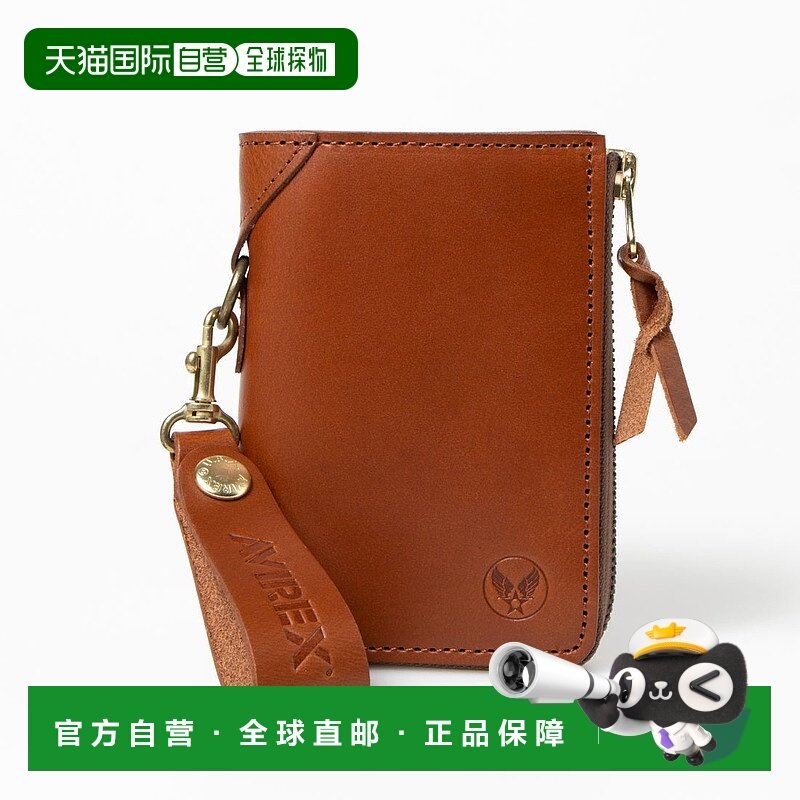日本直邮AVIREX 水牛皮革中号钱包 [AV1129DM10441]