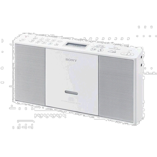 【日本直邮】Sony索尼CD收音机ZS-E30FM/AM/宽FM兼容白色