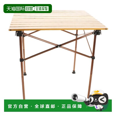 日本直邮Coleman-科尔曼桌户外露营家庭时间独奏露营天然木卷桌经