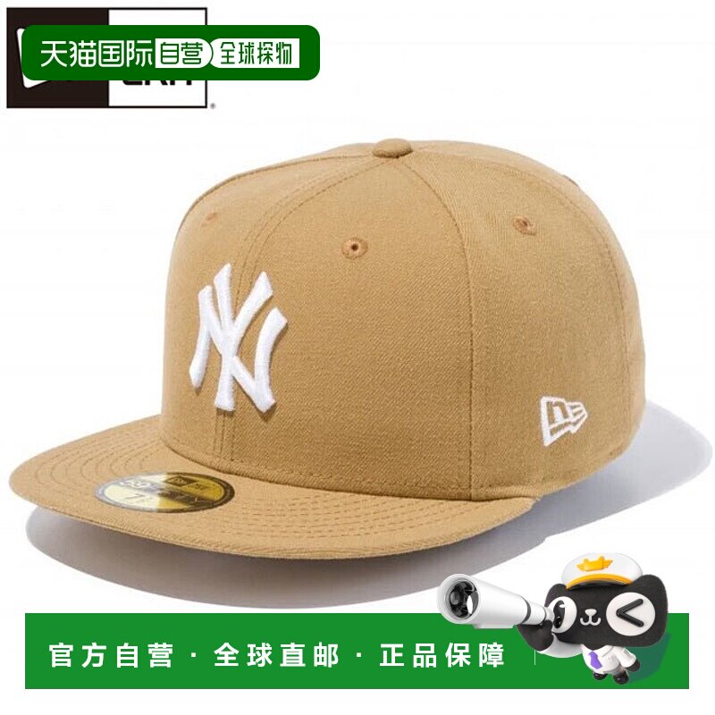 日本直邮New Era Cap Fitted 59FIFTY 纽约洋基队小麦色 x 白色帽