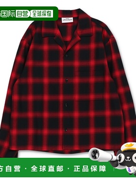 日本直邮SPINNS 男女同款 短款渐变格子衬衫 秋冬新品 轻盈垂坠