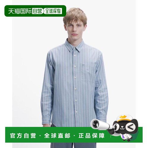 日本直邮LACOSTE 纯棉混纺长袖衬衫 支付后1h可退