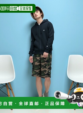 日本直邮Champion FW23 Basic系列 微弹刺绣小C-Logo纯色简约外套