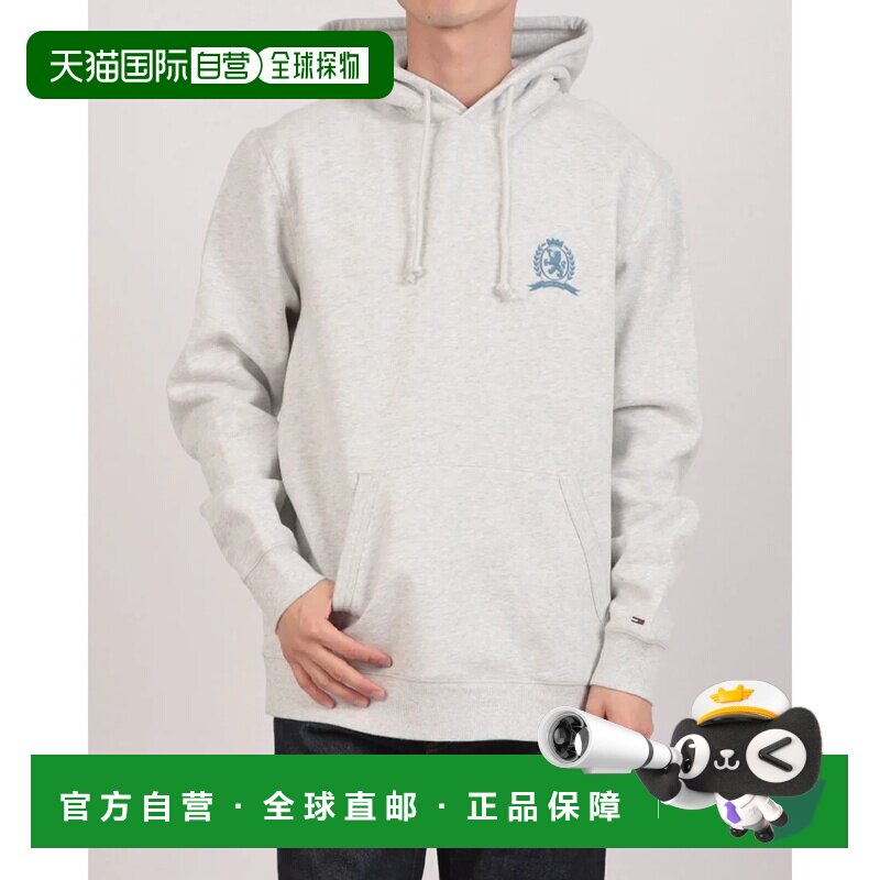 日本直邮TOMMY HILFIGER 常规水洗十字架图案运动衫 浅灰色卫衣