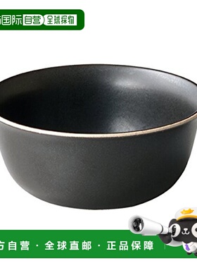 【日本直邮】KINTO厨房厨具CLK-152陶瓷碗质感宽口140mm黑色29504