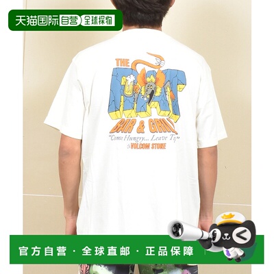 1h可退 日本直邮VOLCOM 男女同款印花图案背面印刷短袖T恤 A52225